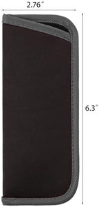 3 Pack Slip in Eyeglasses Cases, Protective Glasses Case For Reading Glasses Pouch Fabric Spectacle Pouch Soft Glasses Sleeve Black Storage Glasses Pouch Holder