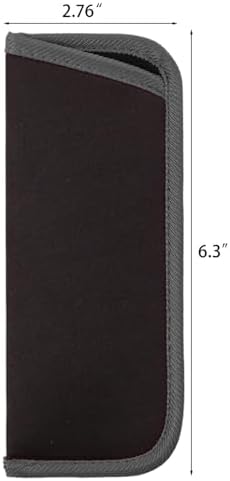 3 Pack Slip in Eyeglasses Cases, Protective Glasses Case For Reading Glasses Pouch Fabric Spectacle Pouch Soft Glasses Sleeve Black Storage Glasses Pouch Holder