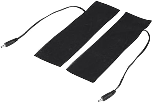 Oumefar 1 Pair USB Carbon Fiber Heating Pad Mat 5V USB Electric Heating Film Heater Pads for Warming Feet, Black USB Powered Heater 19.6 x 6cm/7.72 x 2.36inch