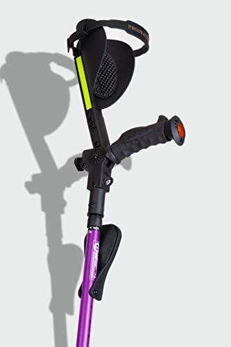 Ergobaum 7G by Ergoactives. 1 Pair (2 Units) of Ergonomic Forearm Crutches - Adult 5' - 6'6'' Adjustable (Purple)