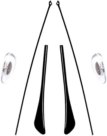 Compatible/Replacement for Ray Ban Aviator RB3025 Sunglasse Temple Arms Nose Pads Temple Tips if Applicable (Black)