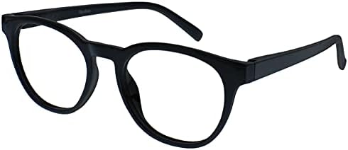 OPULIZE BLU Blue Light Blocking Glasses for Women Men, Cool Round Frame with UV and Eyestrain Protection, Anti-Glare Computer and Gaming Eyewear, Black Blue Grey (Pack of 3)