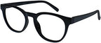 OPULIZE BLU Blue Light Blocking Glasses for Women Men, Cool Round Frame with UV and Eyestrain Protection, Anti-Glare Computer and Gaming Eyewear, Black Blue Grey (Pack of 3)