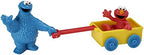 DecoSet® Sesame Street® Let's Play Cake Topper, 2-Piece Birthday Cake Decoration with Cookie Monster and Elmo in a Free-Wheeling Wagon, Ready to Use, Food Safe
