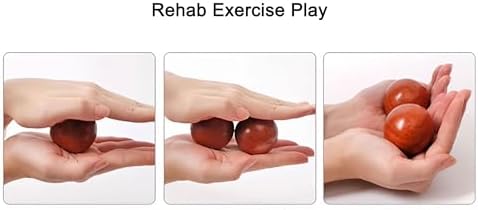 Wooden Baoding Balls Set of Two Hand Exercise Tool Made of Rosewood Handmade
