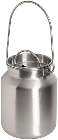 Lindy's Stainless Steel Seamless 1-Gallon Milk Jug, Milk Can, Milk Pail, Anti-Leak Liquid Storage Container with Tight Lid and Long Swivel Handle