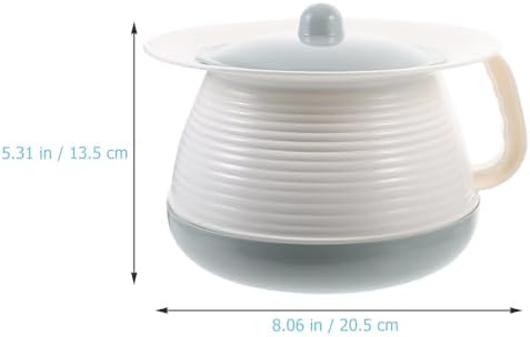 Portable Urinal Pot with Lid Handheld Chamber Pot for Adults and Blue Dual-Color Portable Pee Container Bedpan for Travel and Home Use