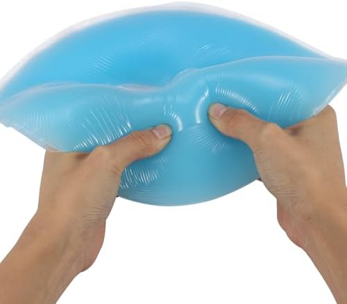 Yosoo Health Gear Face Down Cushion Pillow, Silicone Face Pillow for Massage Table, Soft Face Relaxation for Beauty Salon Home Spa(Blue)