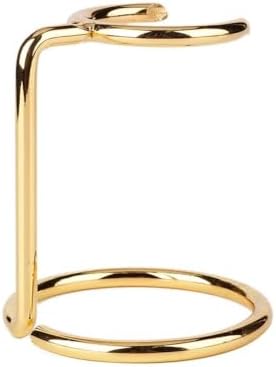 Men Shaving Brush Stand for Men, Gold Stainless Steel Shave Brush Stand Beard Brush Holder Shaving Accessories for Home, Salon, Hotel and Travel