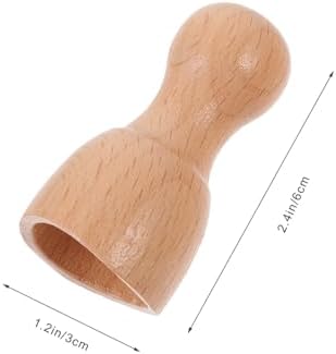 2pcs Wooden Massage Cups Compact Body Massager Tool for Muscle Relaxation Non-Slip Grip Deep Tissue Therapy for Shoulders Neck Back and Feet Portable Massage Tool