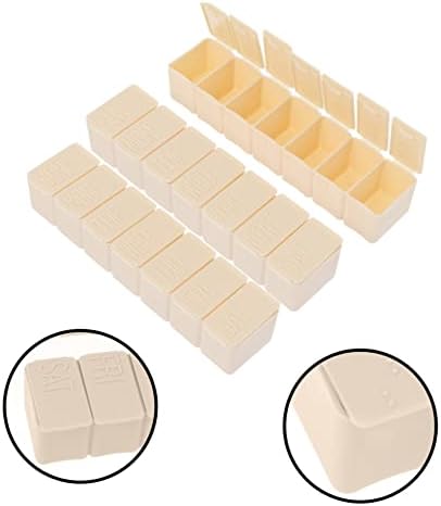 Beaupretty 3Pcs Portable Sealed Medicine Storage Holders Lightweight Open Weekly Organizer Compact Container for Travel Business Trips