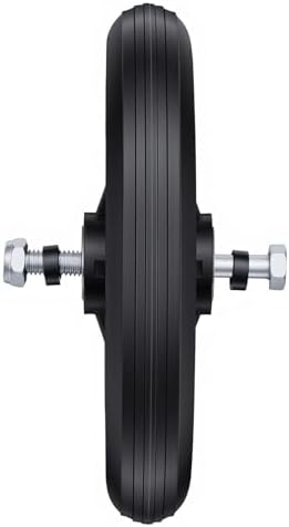 Covzoe 4 Pack Walker Wheels Replacement, 6 Inch Anti-Slip Solid Roller Wheels for Walkers, Heavy-Duty Office Wheelchair Front Wheel Accessories, Hub for Wheelchairs Rollators Walkers