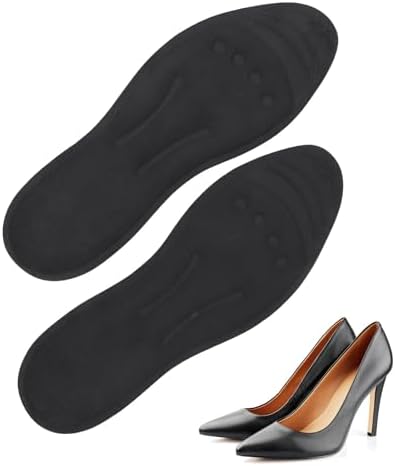 EXCEART Glycerol Liquid Insoles Sweat-Absorbing Shockproof Shoe Pads with Arch Cushion Foot Massage Inserts for Men and Women 10.03X3.62X0.23In
