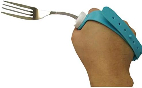 Flexible Stainless Steel Fork with Adjustable Strap 360 Degree Rotatable Eating AIDS Utensils for Disabled Patient Elder Arthritis People Handicapped (fork)
