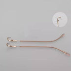 QYAJS 1 Pair Metal Frame Arms Rimless Glasses Legs Glasses Replacement Temple Eyewear Frame Temple and 3-in-1 Screwdriver