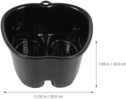 FRCOLOR Insulated Foot Bath Tub 14.5 Inch Plastic Foot Soaking Basin with Heat Preservation for Home Spa Massage and Health Care