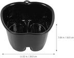 FRCOLOR Insulated Foot Bath Tub 14.5 Inch Plastic Foot Soaking Basin with Heat Preservation for Home Spa Massage and Health Care