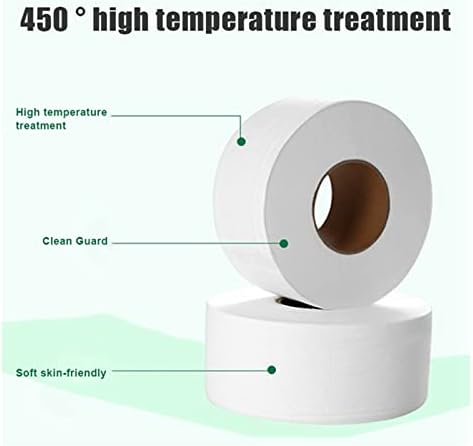 VSOLS Thick Jumbo Roll Bathroom Tissue 4-Ply White 2 Rolls Toilet Paper Roll Household (Color : White)
