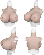 Silicone Breast Forms S Z Cup, Realistic Soft Touch Fake Boobs Lightweight Cotton and Airbag Filling for Crossdresser