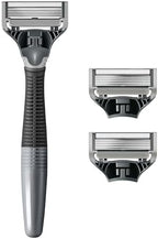 Harry's Original Shaving Kit for Men - Razor Handle and 3 Razor Blade Refill Cartridges - German Engineered - Charcoal