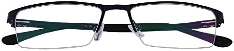 Mens Womens Everyday Use Metal Frame Half Rim Unisex Reading Glasses