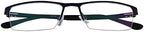 Mens Womens Everyday Use Metal Frame Half Rim Unisex Reading Glasses