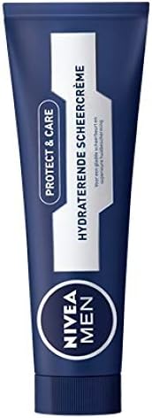 NIVEA Men Protect & Care Shaving Cream 100 ml – Comfort Skin Prep and Smooth Glide Shaving Cream with Aloe Vera and Pro-Vitamin B5 for Daily Use, Hydrating, Soothing Formula for Gentle Grooming