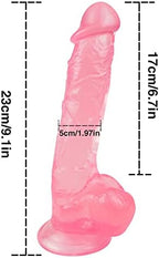 9 Inch Soft Smooth Toys Couples Adjustable Waist Small Size for Women Men Body Relaxing SWER4HGB (Pink)