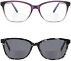 Bifocal Reading Glasses Women Blue Light Computer Readers Clear Top Cat Eye Frame Stylish Fashion Ladies Eyeglass