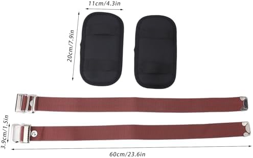 Tyenaza 2PCS Stilt Straps, Drywall Stilt Protective Comfortable Adjustable Stilt Leg Straps Padded Stilt Pads for Home Decoration Street Performance