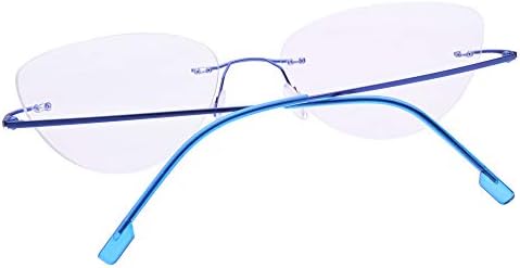 Jcerki Cat Eye Transition Reading Glasses Rimless Photochromic Gray Readers Eyeglasses