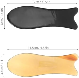 Healifty Neck Massager Neck Massager Ox Horn Board 2Pcs Massage Tool Scraping Board Thai Massage for Woman Man Travel