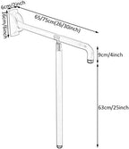 Folding Wall to Floor Toilet Grab Rail, Elderly Bathroom Safety Handrail with Non-Slip Grip, Yellow/White, Maximum Load-Bearing 200kg/441lb (65cm/26inch,75cm/30inch)