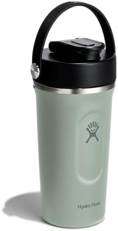 Hydro Flask Shaker Bottle – Insulated Stainless Steel Gym Bottle for Pre Workout & Protein 24 Oz Agave Green