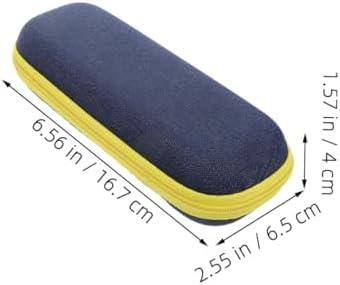 Didiseaon 6pcs Denim Eyeglasses Case Set with Zipper, Anti-pressure Eva Protective Glasses Travel Organizer for Students and Office Use