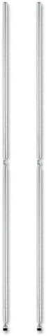 Alera ALE Stackable Posts For Wire Shelving, 36" High, Silver (Pack of 4)