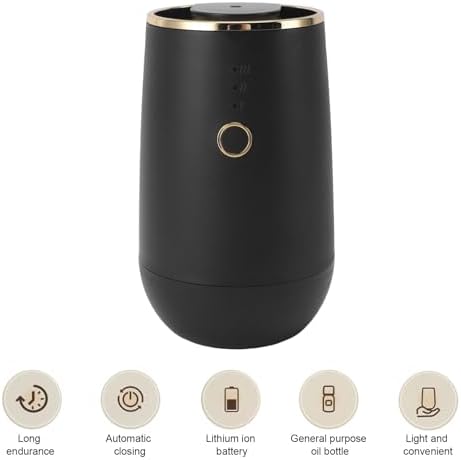 Car Aroma Diffuser,Car Diffuser Humidifier USB Aromatherapy Essential Oil Diffuser Car Air Freshener Diffuser for Vehicle Home Office Bedroom (Black)