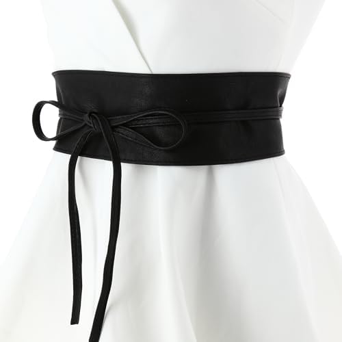 FASHIONGEN - Woman leatherette waisband Obi Belt, MICA