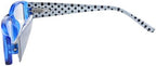 Eyekepper Spring Hinges Polka Dots Patterned Temples Rectangular Reading Glasses Readers Blue +1.25