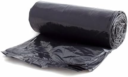 Aluf Plastics T-Tough Roll Pack Low Density Repro Blend Star Seal Coreless Rolls Bag, 55-60 Gallon Capacity, 58" Length x 38" Width, XXH Strength, Black (Pack of 100)
