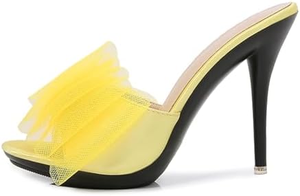 Womens Summer Mule Sandals Stiletto High Heel Dressy Shoes