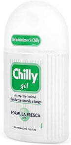 Chilly:"Formula Fresca" ("Fresh Formula") Gel Intimate Cleanser 6.76 Fluid Ounce (200ml) Package [ Italian Import ]
