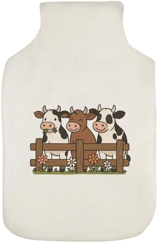 Azeeda 'Cows at Fence' Hot Water Bottle Cover (HW00050312)