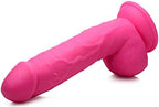 8.25 Inch Dildo with Balls - Pink
