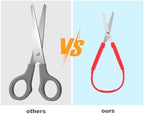 Ouligay Mini Loop Scissors - Adaptive, Colorful Grip, Self-Opening, Right & Lefty Support for Children & Adults