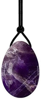 45X30mm Drilled Yoni Egg 16 Natural Materials Jade Eggs Massage Ball for Female Kegel Exercise,Amethyst Eggs