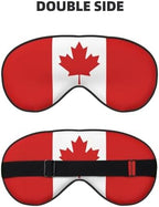 Cute Canada Flag Sleep Mask for Women Men Soft Breathable Eye Mask with Adjustable Strap for Home Bed, Sofa, Travel