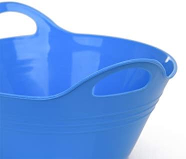 Mintra Home Plastic Bowls with Handles (4.5L Large 2pk, Blue)