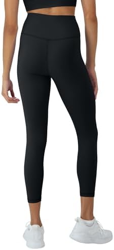 Hanes Women's Moves Leak Protection 7/8 Leggings with Built-in Underwear, Moisture-Wicking & Odor Control, 25” Inseam