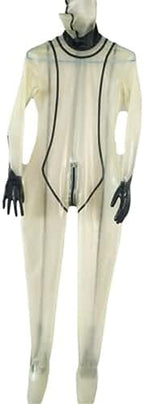 Latex Rubber Cool Gummi Transparent Color Jumpsuit Handsome Racing Uniform Sport Hand Customized,Other Colors,3XL